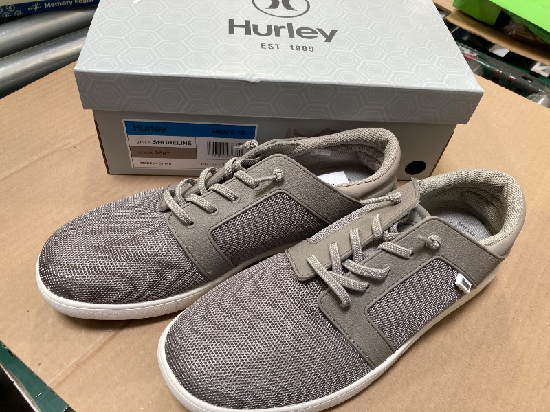 Photo 1 of Hurley Mens Shoreline Slip on Shoes Casual Sneakers Gray Size 12
