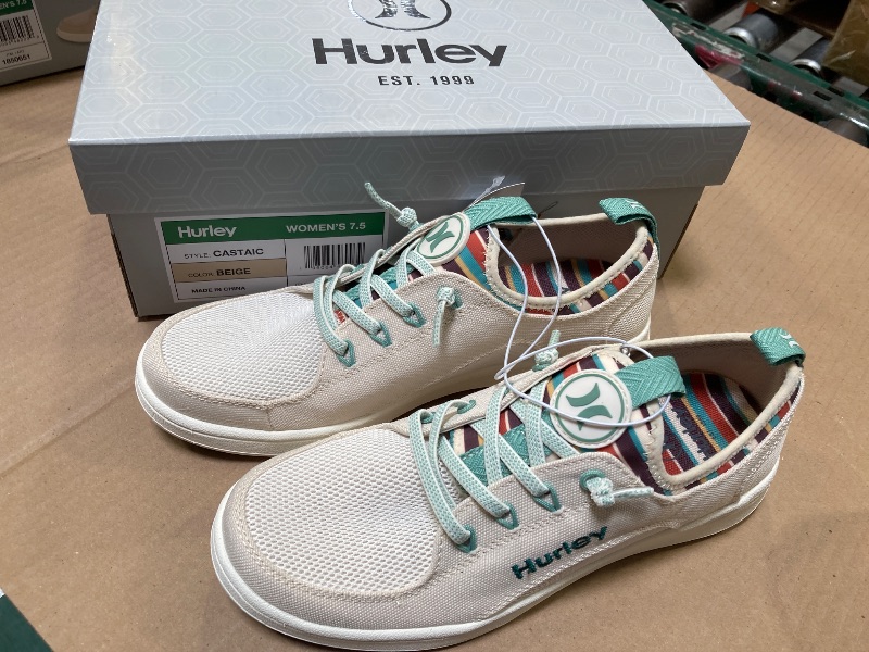 Photo 1 of Hurley Women's Bungee CASTAIC Sneaker, Size 7.5, BEIGE, New
