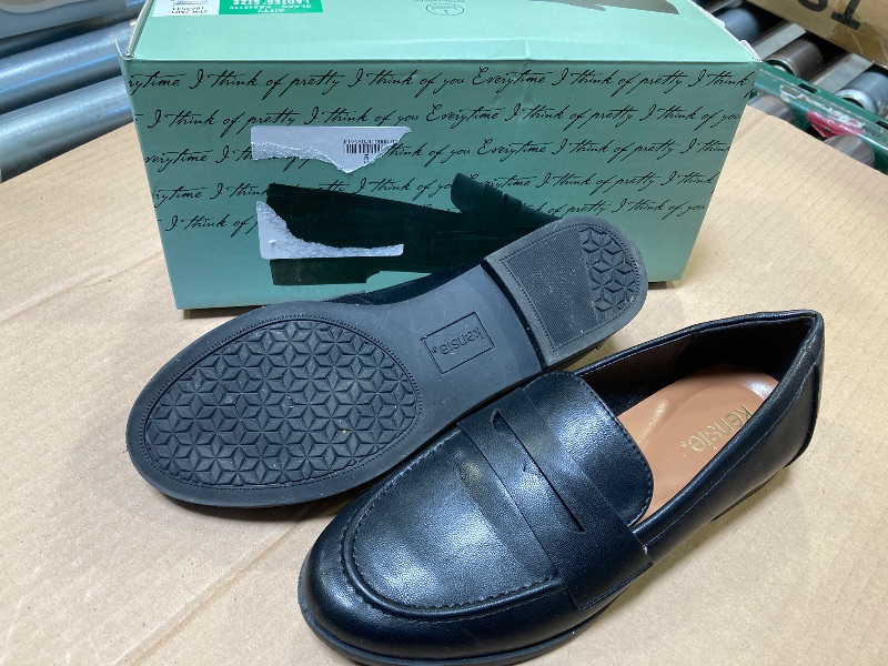 Photo 1 of Kensie Gitty Black Ladies Shoe Penny Loafer Black Slip-on  size 7.5