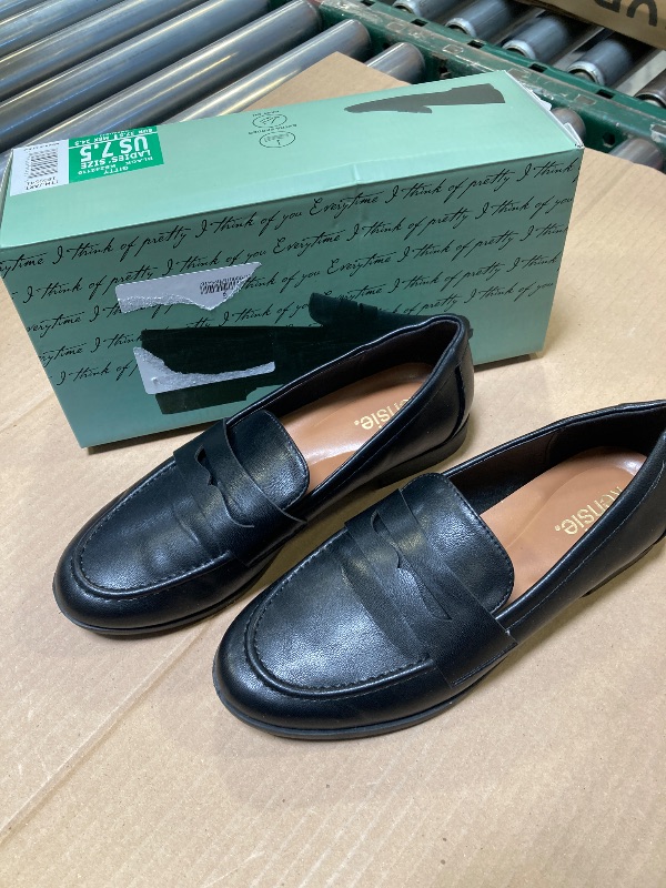 Photo 1 of Kensie Gitty Black Ladies Shoe Penny Loafer Black Slip-on  size 7.5