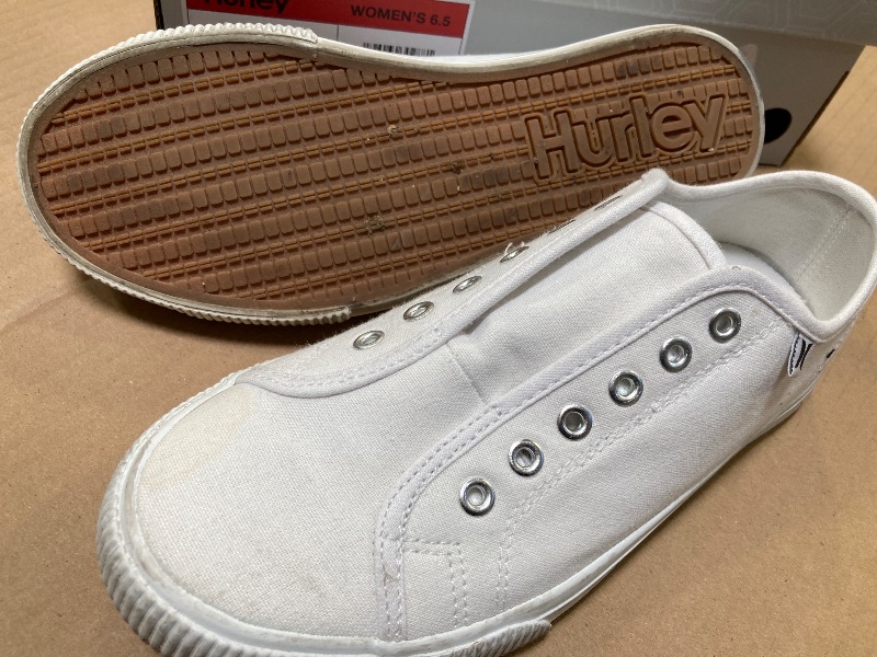 Photo 1 of Hurley Women's Chloe Slip On Fashion Sneaker Shoes - White, US Size 6.5 (M), 1676560
