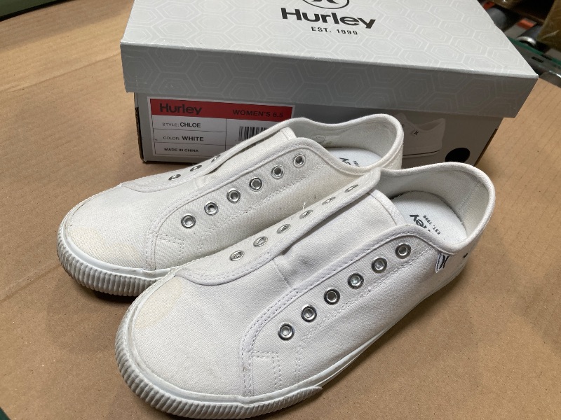 Photo 1 of Hurley Women's Chloe Slip On Fashion Sneaker Shoes - White, US Size 6.5 (M), 1676560