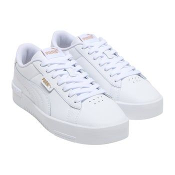 Photo 1 of size 10---PUMA “Court Sneaker” Women's Retro Walking Tennis Shoe (PUMA White / Gold)