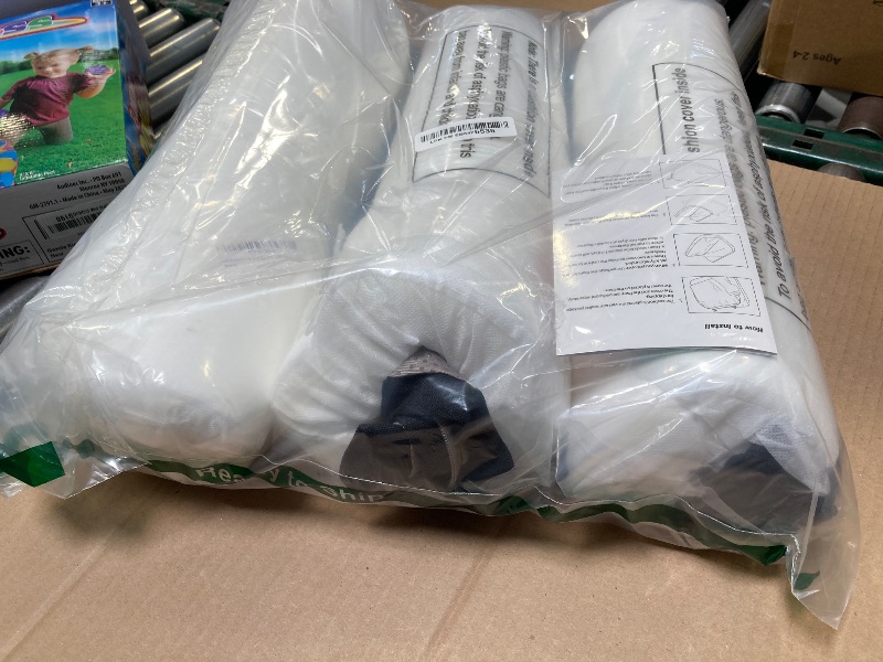 Photo 1 of 3pcs---AAAAAcessories D-Shaped Chair Cushions, 2" Thick Dining Chair Pads with Ties and Removable, Machine-Washable Cover, 17" x 16",  