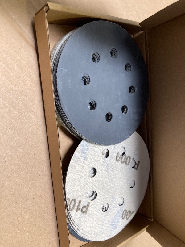 Photo 1 of 50PCS 5 inch Wet Dry Sanding Discs 1000/1200/2000/3000/5000 Grit, Silicon Carbide Orbital Sander Hook and Loop Sandpaper, Best for Metal, Automotive Sanding