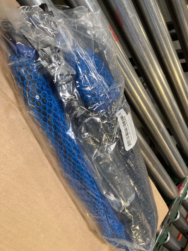 Photo 1 of SANLIKE Blue Fish Landing Net - Extends to 43 in, Telescoping Pole, Fiberglass with Rubber Coated Net for Easy Catch Release