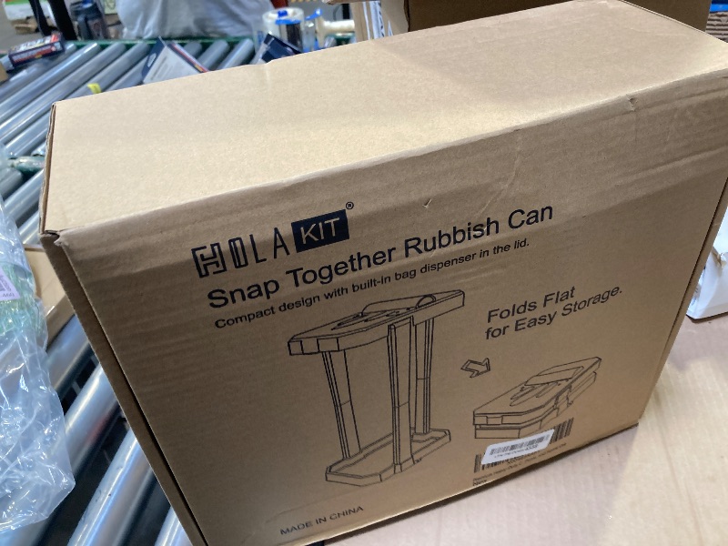 Photo 1 of Collapsible Trash Bag Holder with Reinforced Legs and Bonus Inner Storage Compartment, Portable Trash Can, Outdoor Waste Bin with 20 Bags Included for Camping, RV, Picnic, and Home Use