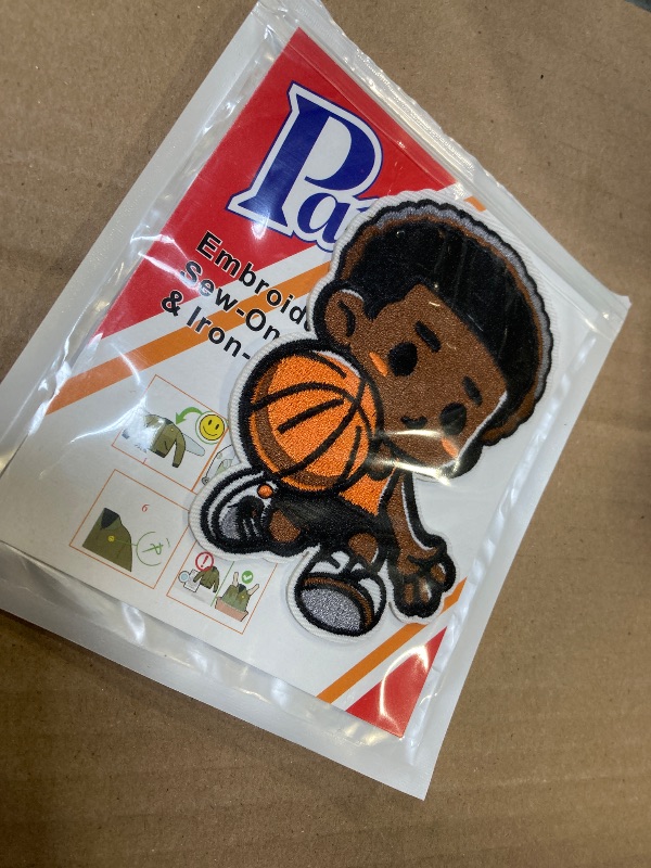 Photo 1 of Obokata American Retro Embroidered Patches, Personality Patches, Black Boy Playing Basketball, Sew/Iron On DIY Patch, Art Decorative Badge for Jackets, Denim, Hats, Backpacks, and Clothing
