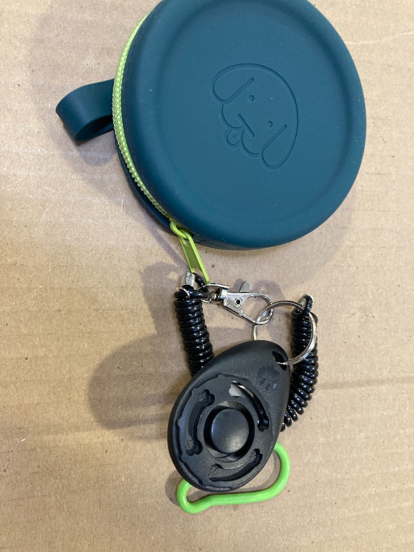 Photo 1 of WALLFID Silicone Dog Treat Pouch Small Bag,with Pet Training Clicker,Walking Bag for Dog and Cat, Pocket Size, Easy to Clean, Odorless, Zipper Design,Moisture-Proof,Travel Walking Bag. 