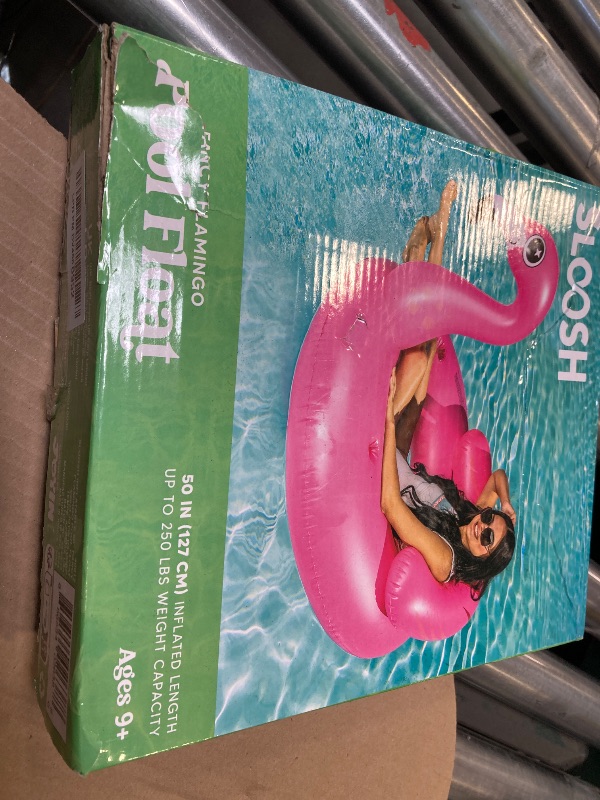 Photo 1 of JOYIN Inflatable Flamingo Tube, Pool Float, Fun Beach Floaties, Swim Party Toys, Summer Pool Raft Lounge for Adults & Kids, with 2 Cup Holders and Head Rest