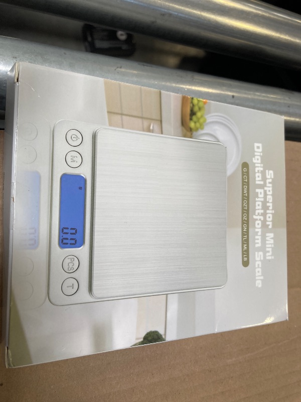Photo 1 of OGWAI Rechargeable Digital Food Scale with Gram and Ounce, Measuring Range 0.1g/3kg(6.6lb), Smart Kitchen Scale for Food, Baking, Cooking, Sourdough Bread, Weight Loss - Small Kitchen Gadget Product