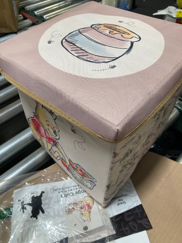 Photo 1 of Idea Nuova Winnie the Pooh Collapsible Storage Cube with removable Lid, 10" Wx10 Hx10 D