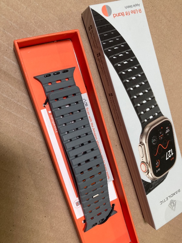Photo 1 of Bandletic Compatible with Apple Watch Ultra 2/Ultra Band 49mm/46mm/45mm/44mm/42mm(3/2/1) Men Women, Magnetic Rugged Silicone Sport Replacement Strap for iWatch SE2/SE/10/9/8/7/6/5/4