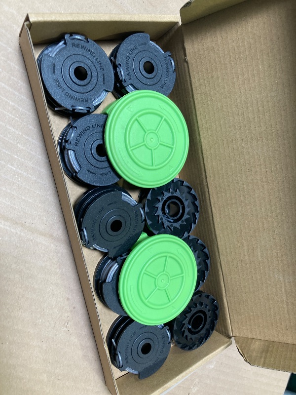 Photo 1 of YWTESCH 12 Pack 0.065" Trimmer Line Compatible with Greenworks Weed Wacker, 18Ft String Trimmer Refill Dual Line Weed Eater String Replacement Spool (10-Pack) Cap Cover(2-Pack)