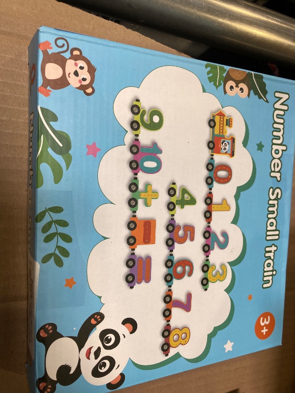 Photo 1 of 43 Pieces Magnetic Wooden Alphabet Number Toy Trains Set for Kids Toddlers, Including 26 Alphabet and 14 Number Trains with 3 Locomotives, Learning Toys for Kids Toddlers Preschool Learning Gift
