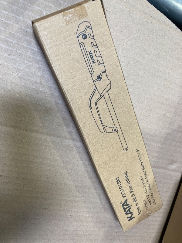 Photo 1 of KATA Hacksaw, Compact Hand Operating Hack Saw with 10 Inch Aluminum Frame and 2 Piece Extra Flexible Bi-Metal HSS Blades, Suitable for Wood and Metal (Mini Hacksaw)
