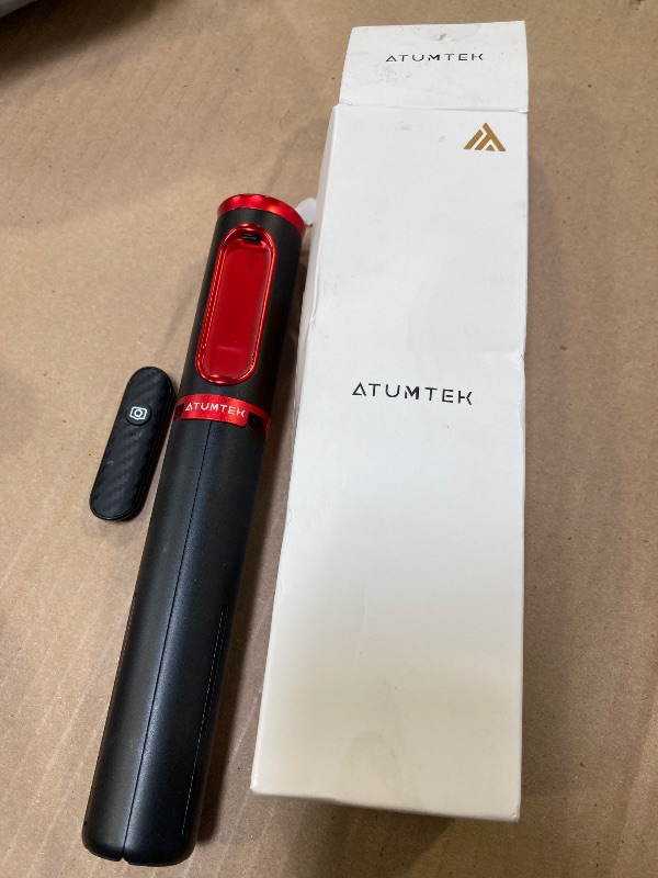 Photo 1 of ATUMTEK Selfie Stick Tripod, Extendable 3 in 1 Aluminum Bluetooth Selfie Stick with Wireless Remote and Tripod Stand for iPhone 16/15/14/13/12/11 Pro Max/XS Max/XS/XR/X/8/7, Samsung Smartphones Red