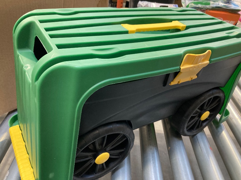 Photo 1 of Miracle-Gro 4-in-1 Garden Stool – Multi-Use Garden Scooter with Seat – Rolling Cart with Storage Bin– Padded Kneeler and Tool storage - Accessible Gardening for All Ages + FREE Scotts Gardening Gloves