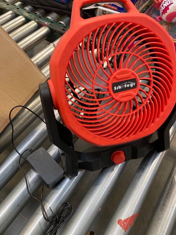 Photo 1 of Battery Powered Fan for Milwaukee M18 18V Battery Variable Speed Battery Operated Fan Furnish AC Adapter, Highest 650 CFM Cordless Fan?Low Noise for Jobsite Camping Fan (No Battery)
