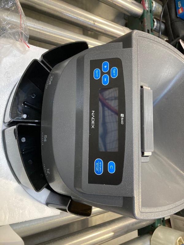 Photo 1 of Nadex S540 Pro | Coin Counter, Sorter, and Wrapper | Sorts up to 300 Coins Per Minute | Comes with 48 Preformed Wrappers (Gray)
