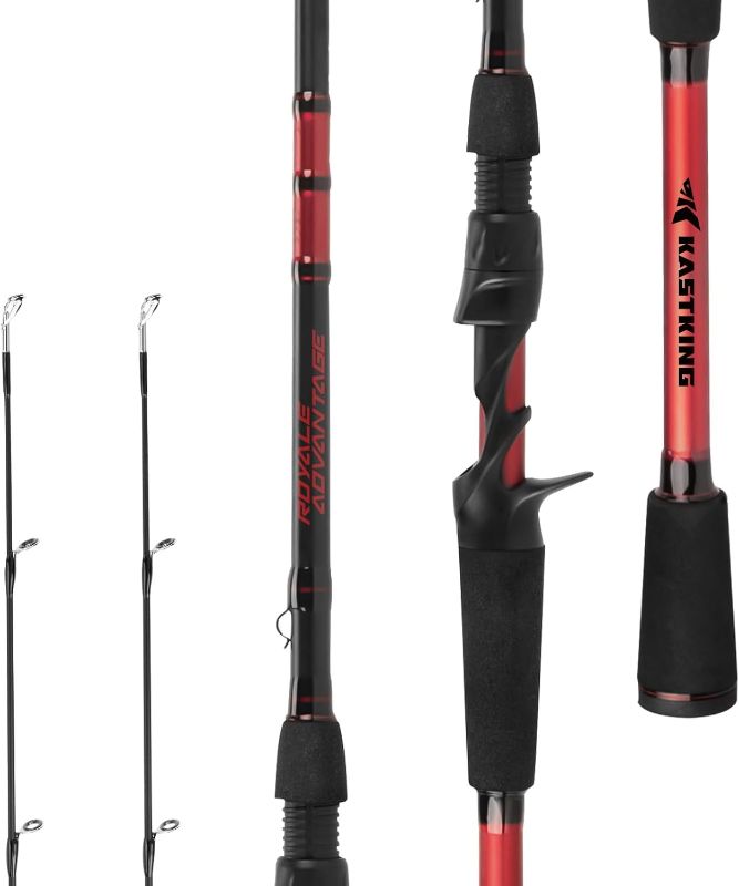 Photo 1 of KastKing Royale Advantage Fishing Rod, Spinning Rod & Casting Rod, IM6 Graphite Blanks, 2-Pieces Rods with Extra Tip Section,KastFlex Technology, Power Transition System, EVA Handle
