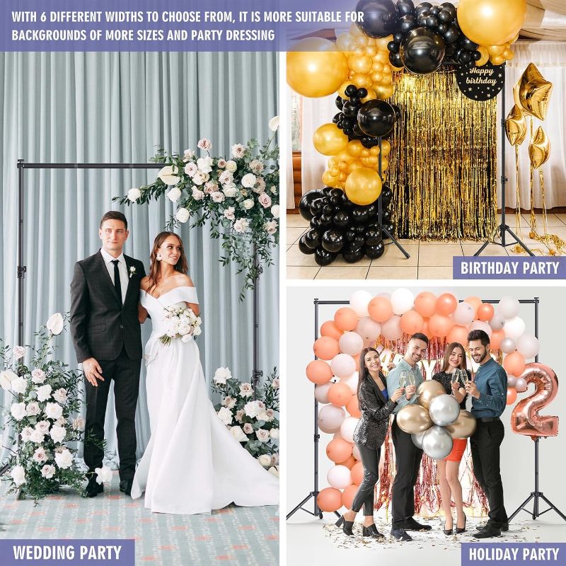 Photo 1 of Backdrop Stand Kit - 6 Widths, 10x7.5ft Adjustable Background Stand for Parties & Studio Photography