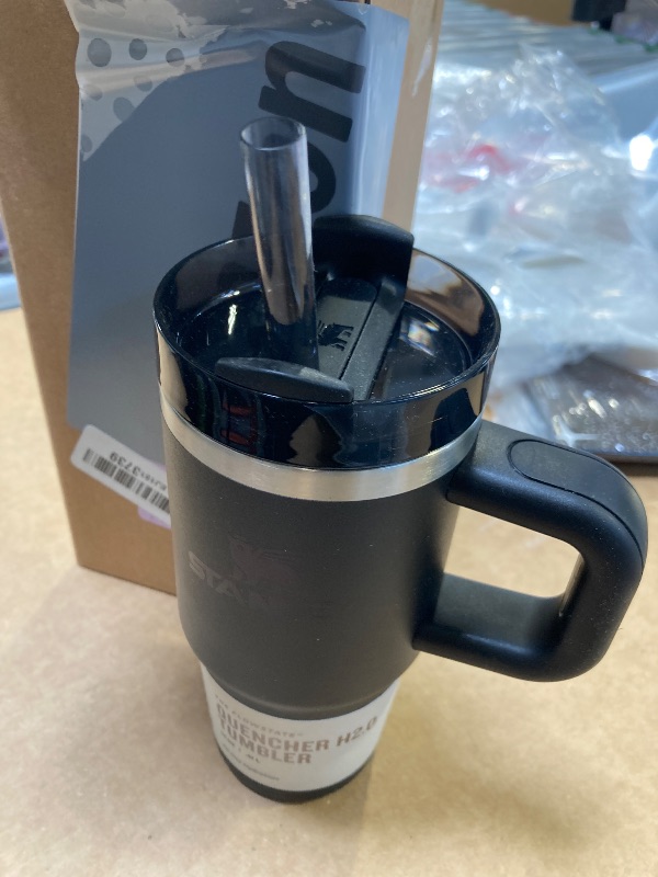 Photo 1 of Small 14oz----Stanley Quencher H2.0 Tumbler with Handle and Straw 14 oz | Flowstate 3-Position Lid | Cup Holder Compatible for Travel | Insulated Stainless Steel Cup | BPA-Free | Black 2.0