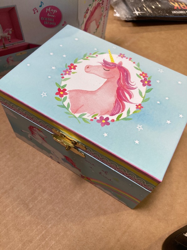 Photo 1 of Jewelkeeper Girls Musical Jewelry Storage Box with Spinning Unicorn Rainbow Design, The Beautiful Dreamer Tune - Enchanting Unicorn Musical Box - Ideal Gift for 5 Year Old Girls - 6 x 4 x 3.5 inches