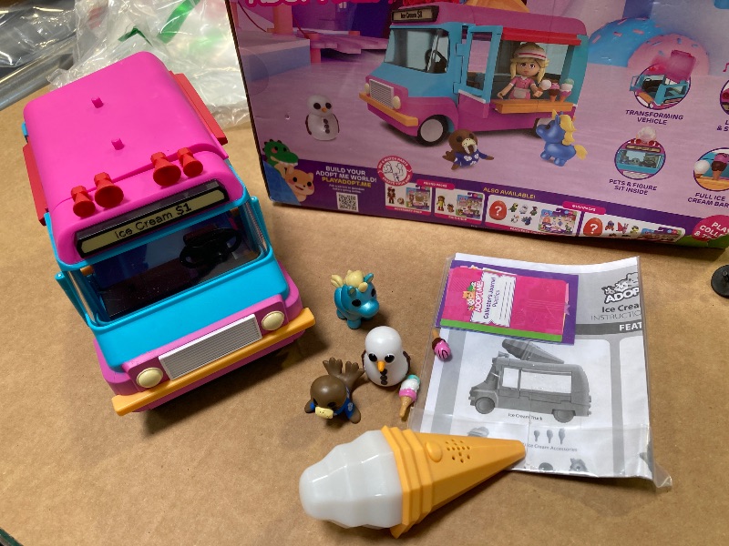 Photo 1 of Adopt Me! Ice Cream Truck - Transforming Vehicle with Lights and Sounds - Top Online Game - Exclusive Virtual Item Code Included - Ages 6+