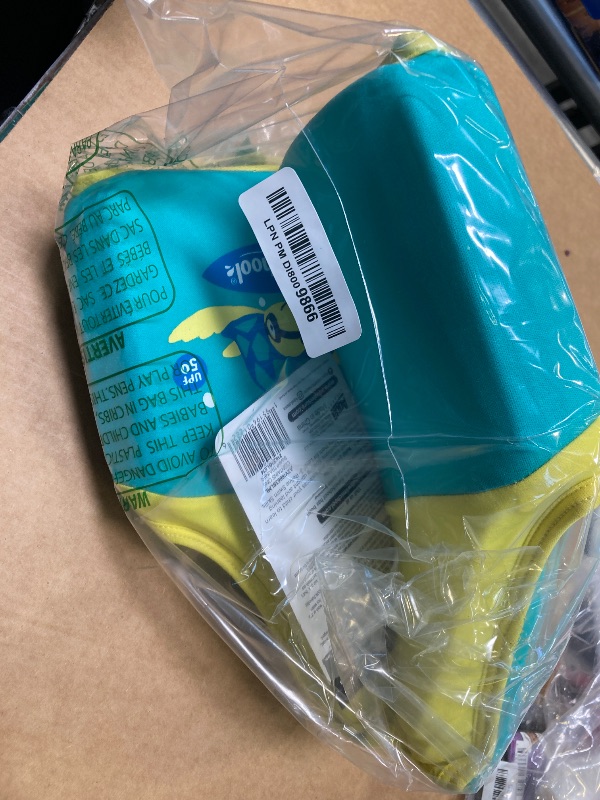 Photo 1 of SwimSchool Swim Trainer Vest, Flex-Form Design, Padded Shoulders and Adjustable Safety Strap, Easy On & Off, Medium/Large, Up to 50 Lbs, Seafoam Blue, (AZV18863BLML)