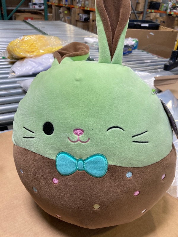Photo 1 of Squishmallows Original 12in Buster The Chocolate-Dipped Green Bunny Holding Chocolate Bunny – Official Jazwares Plush (Medium-Sized)