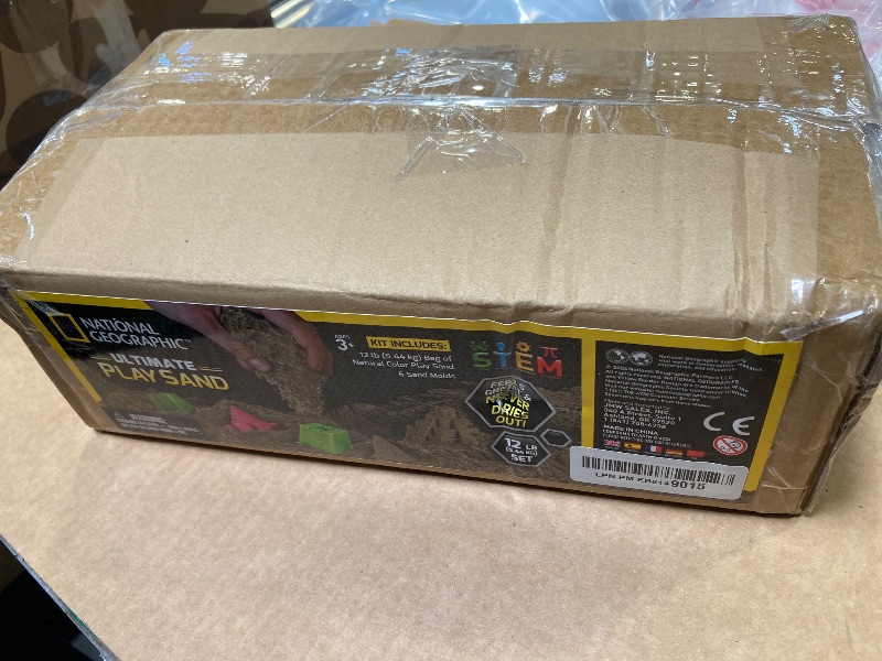 Photo 1 of National Geographic Blue Marble Moon Sand - 12 Lbs. of Play Sand with Castle Molds (Natural) - A Fun No Mess Sensory Activity, Sensory Bin Filler