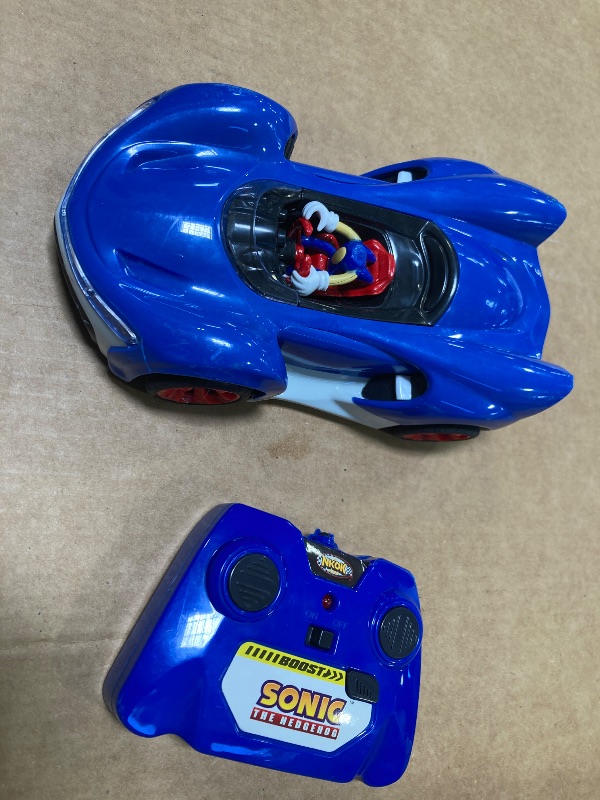 Photo 1 of NKOK Team Sonic Racing 2.4GHz Radio Control Toy Car with Turbo Boost - Sonic The Hedgehog 601, Features Working Lights, Adjustable Front Wheel Alignment, Super Fun and Easy, Ages 6 and up