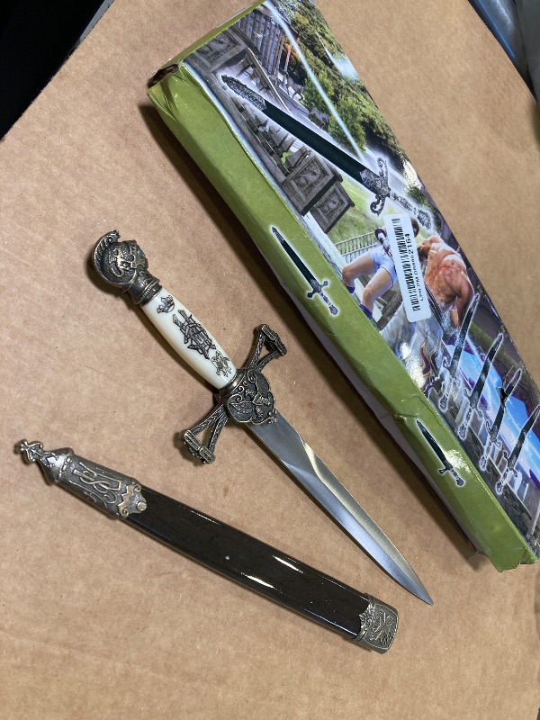 Photo 1 of Master USA Survivor Bladesusa SW-799 Medieval Short Sword, 14" Overall, Brown