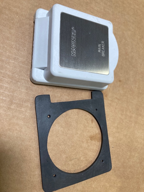 Photo 1 of Marinco 3050BI Inlet, Breaker, 30A 125V, Square, White