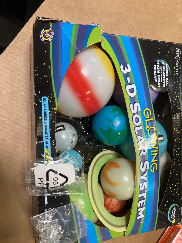 Photo 1 of Great Explorations, 3-D Solar System Glow In The Dark Ceiling Hanging Kit 3D Planets and Star Stickers Create the Milky Way Teach Science STEM