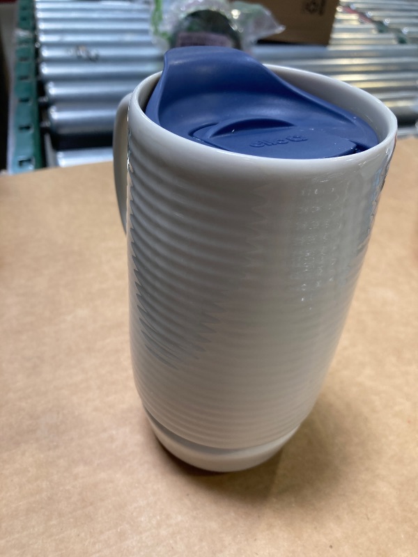 Photo 1 of Ello  18oz Ceramic Travel Mug with Handle, Splash-Resistant Slider Lid and Built-in Coaster, Perfect for Coffee and Tea, BPA Free, Dishwasher Safe, Holiday Gift Her Him, Midnight