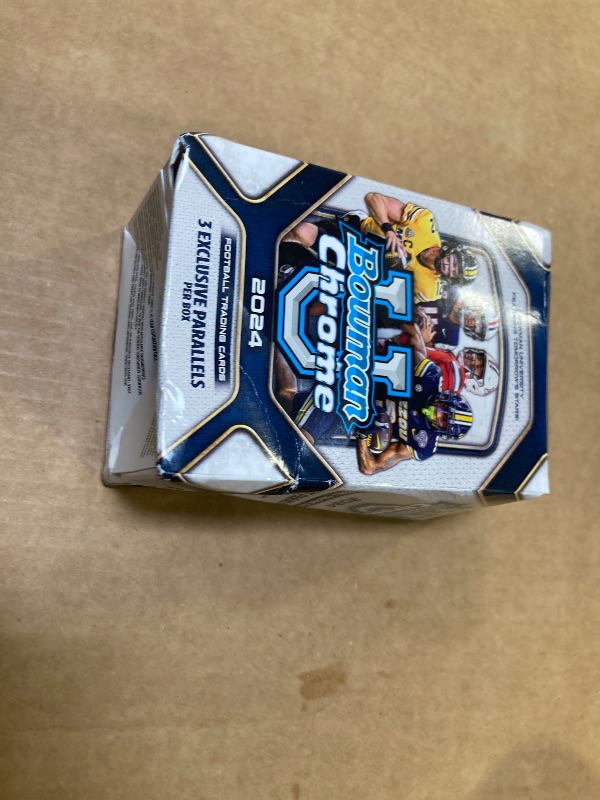 Photo 1 of 19cars only------2024 Bowman University Chrome Football Factory Sealed Value Box - College Team Sets
