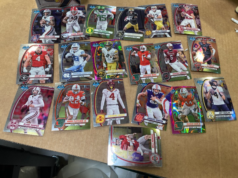 Photo 1 of 19cars only------2024 Bowman University Chrome Football Factory Sealed Value Box - College Team Sets