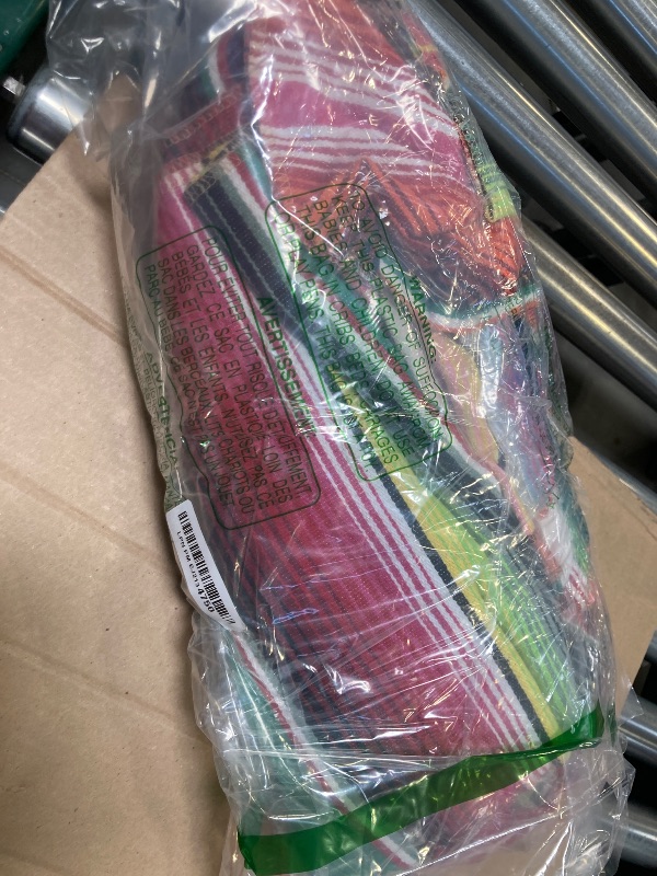 Photo 1 of 6 Pack Mexican Table Runners 14” x 84” Rainbow Colors Large Boho Mexican Theme Party Decoration for Cinco de Mayo Fiesta Party 6 Serape Table Runner (14” x 84”)