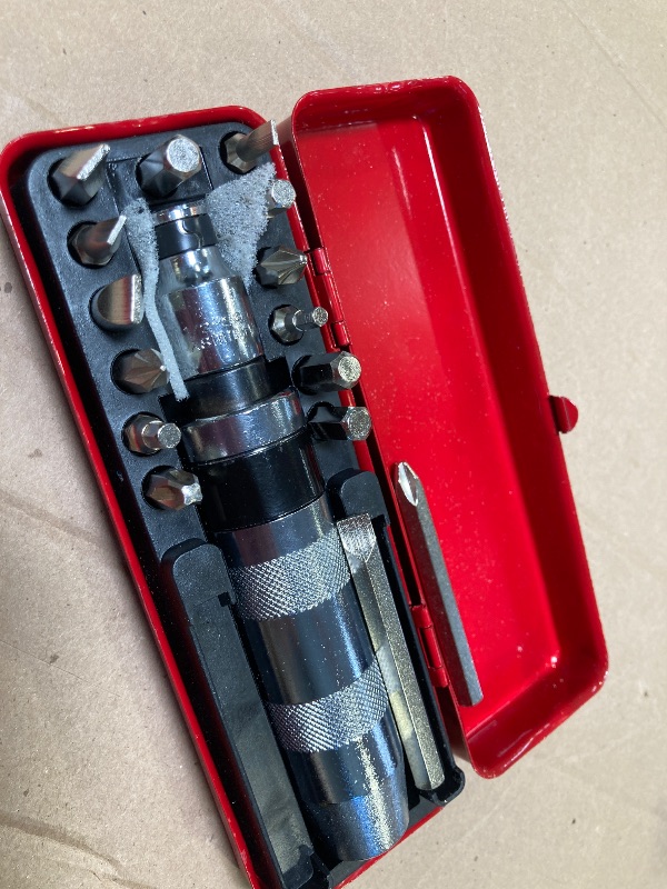Photo 1 of 1/2" Hand Impact Screwdriver, Reversible Manual Impact Driver Includes 15 Pcs CR-V Slotted, Phillips, Hexagonal Bits Set for Removing Rusted Fasteners, Stubborn Bolts