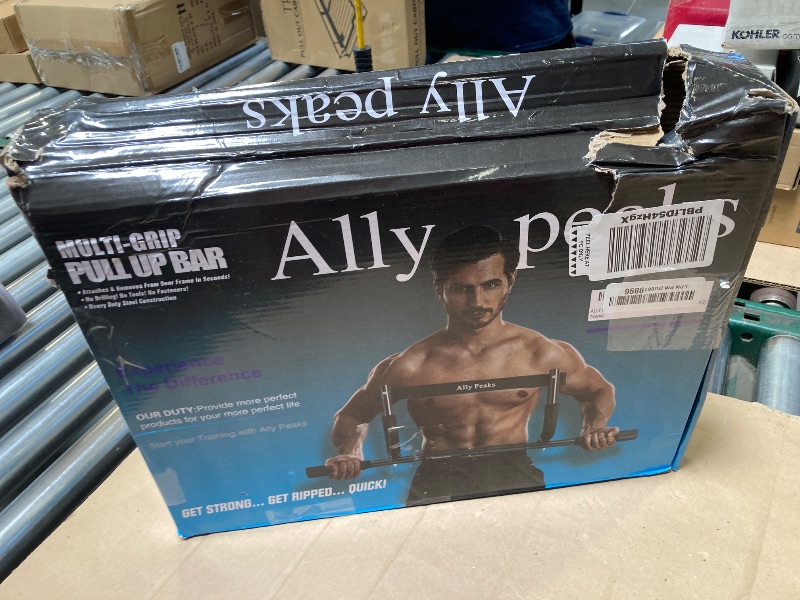 Photo 1 of ALLY PEAKS Pull Up Bar Thickened Steel Pipe Super Heavy Duty Steel Frame Upper Workout Bar| Multi-Grip Strength for Doorway | Indoor Chin-Up Bar Fitness Trainer for Home Gym Portable (silver2)