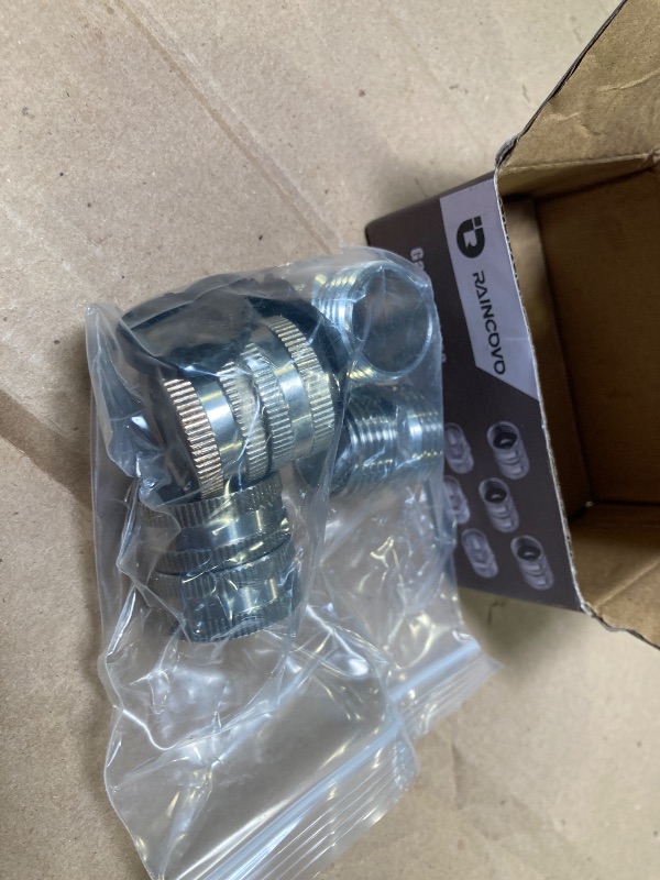 Photo 1 of Raincovo Garden Hose Connector, Female to Female ? Male to Male Hose Adapter, 3/4 Inch Solid Stainless Steel Garden Hose Adapter with Extra Washers, 3 Sets