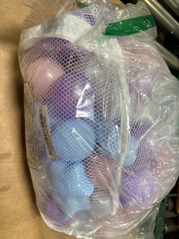 Photo 1 of GOGOSO Ball Pit Balls for Toddlers Phthalate-Free BPA-Free Non-Toxic Crush Proof Soft Plastic Play Balls Baby Kids Shape Tent Pool Playhouse Playpen Party Decor, Pink Blue Purple White, 