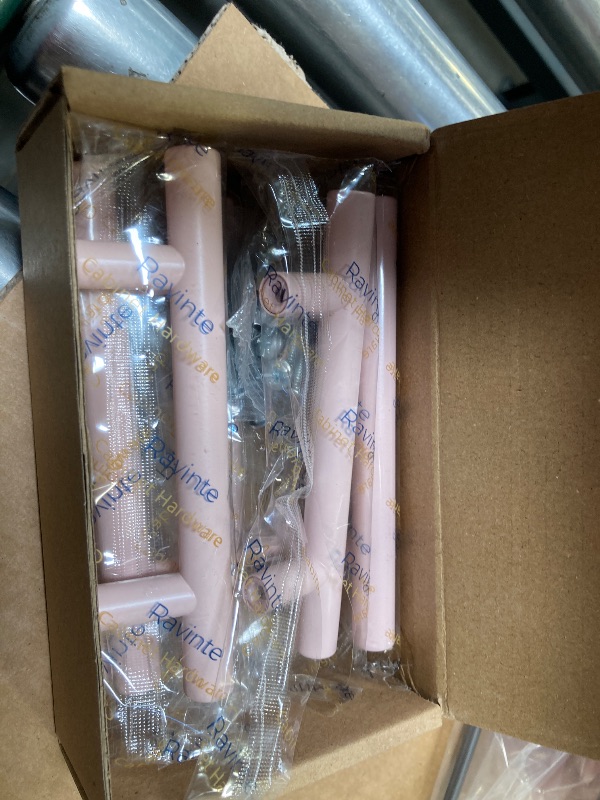Photo 1 of Ravinte 6 Pack | 5 Inch Cabinet Pulls Pink Stainless Steel Kitchen Drawer Pulls Cabinet Handles 5 InchLength, 3 Inch Hole Center