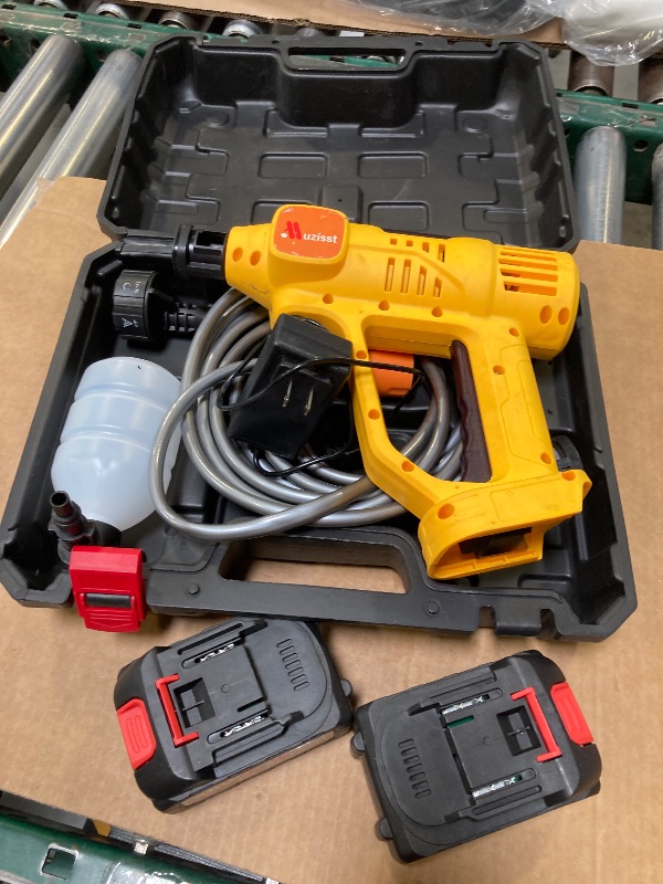 Photo 1 of Cordless Pressure Washer, 900 PSI Portable Power Washer with 2 Batteries/ 6-in-1 Nozzle / 10 Speed Adjustment/Remaining Battery Display, The Perfect Complement to Heavy-Duty Corded Pressure Washers