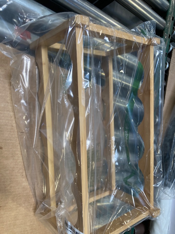 Photo 1 of Wine Rack 8 Bottle 2-Tier Eco-Friendly Bamboo Wine Storage Easy-Assembly Space-Saving for Wine Lovers,Kitchen Wine Organizer for Countertop,Pantry, Home,Room Decor,Bar