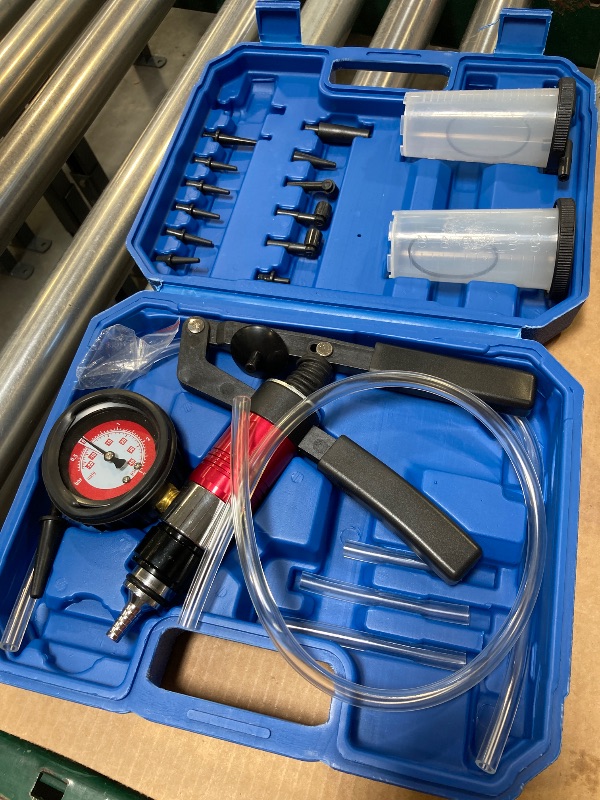 Photo 1 of Acymner Hand Vacuum Pump Pressure Tester Brake Bleeder Kit | One Man Brake Clutch Fluid Bleeder Tool Kit Compatible with Automotive Tuner Tools Adapters