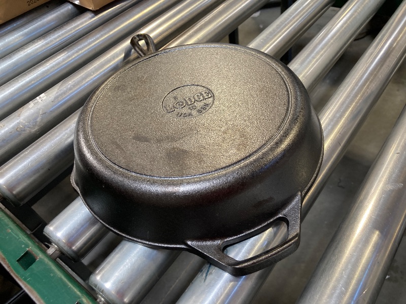 Photo 1 of Lodge 10.25 Inch Cast Iron Skillet – Pre-Seasoned Frying Pan with Teardrop Handle – Oven, Stovetop, Grill & Campfire Use – Made in USA – Durable, Non-Toxic, Even-Heating Cookware – Black