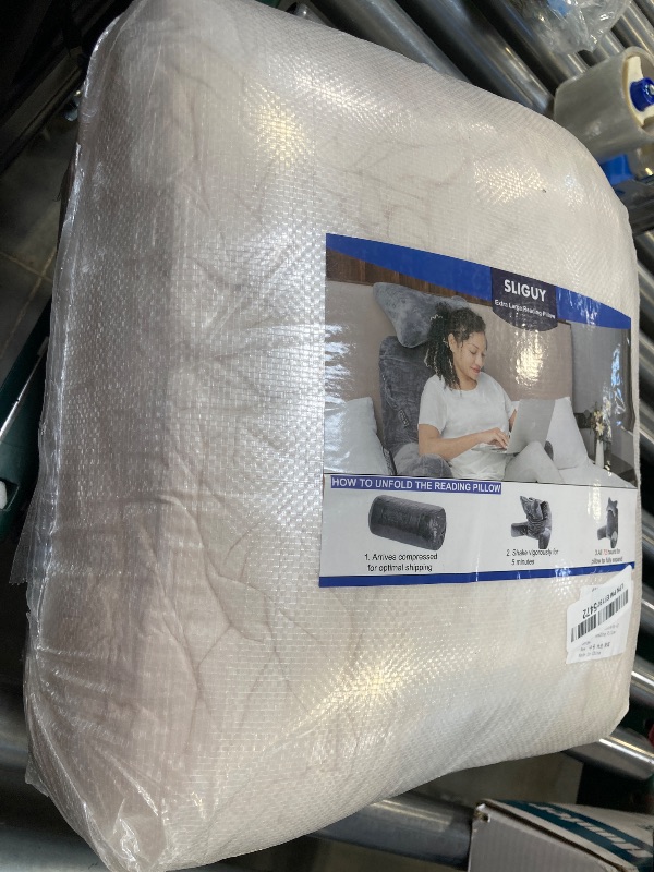 Photo 1 of SLIGUY Reading Pillow-Bed Rest Pillow with Detachable Neck Roll & Higher Support Arm for Sitting in Bed Couch or Floor-Backrest Reading Pillow Adult Back Pillow for Reading/Watching TV/Gaming,Beige